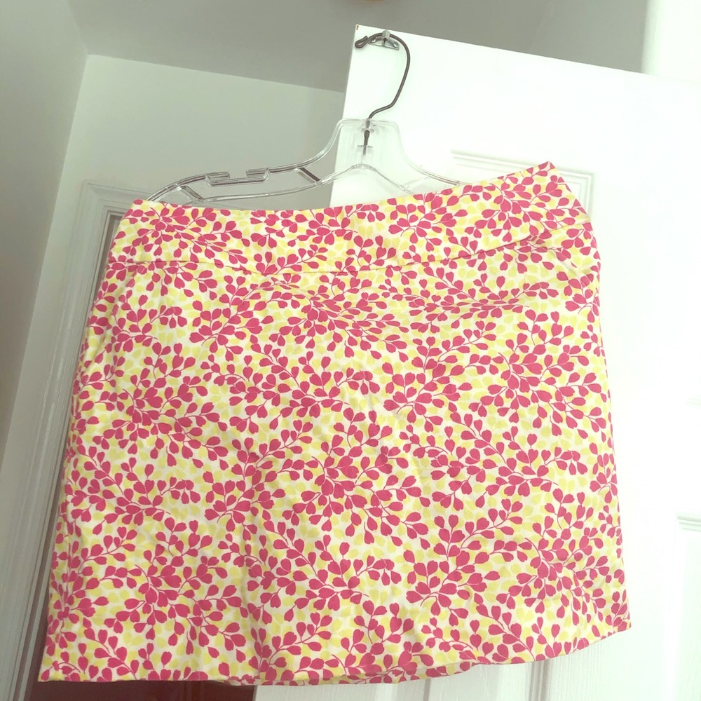 J. Crew Pink and Green Skirt